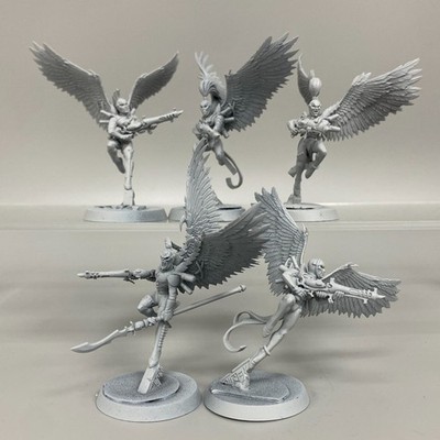 5 KONVERTIERTE HARLEKIN-MOTIVE STÜRZENDE FALKEN/GEISSELN ELDAR AELDARI WARHAMMER 40K