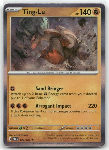 Ting-Lu Holo 109/182 SV04: Paradox Rift Rare Pokemon TCG