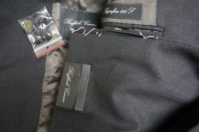 Raffaele Caruso Sartoria Parma S150s Wool Gray 2 Pc Suit 44R US NEW