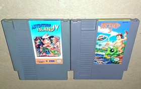 Authentic Adventure Island Nintendo NES Lot - 1,2,3,4 Carts Only Mint