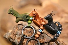 Leather Snail Keychain – Cute Handmade Gift for New Drivers