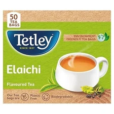 Elaichi Flavored Chai (Cardamom Tea) by Tetley | | Black Tea | 50 Tea Bags