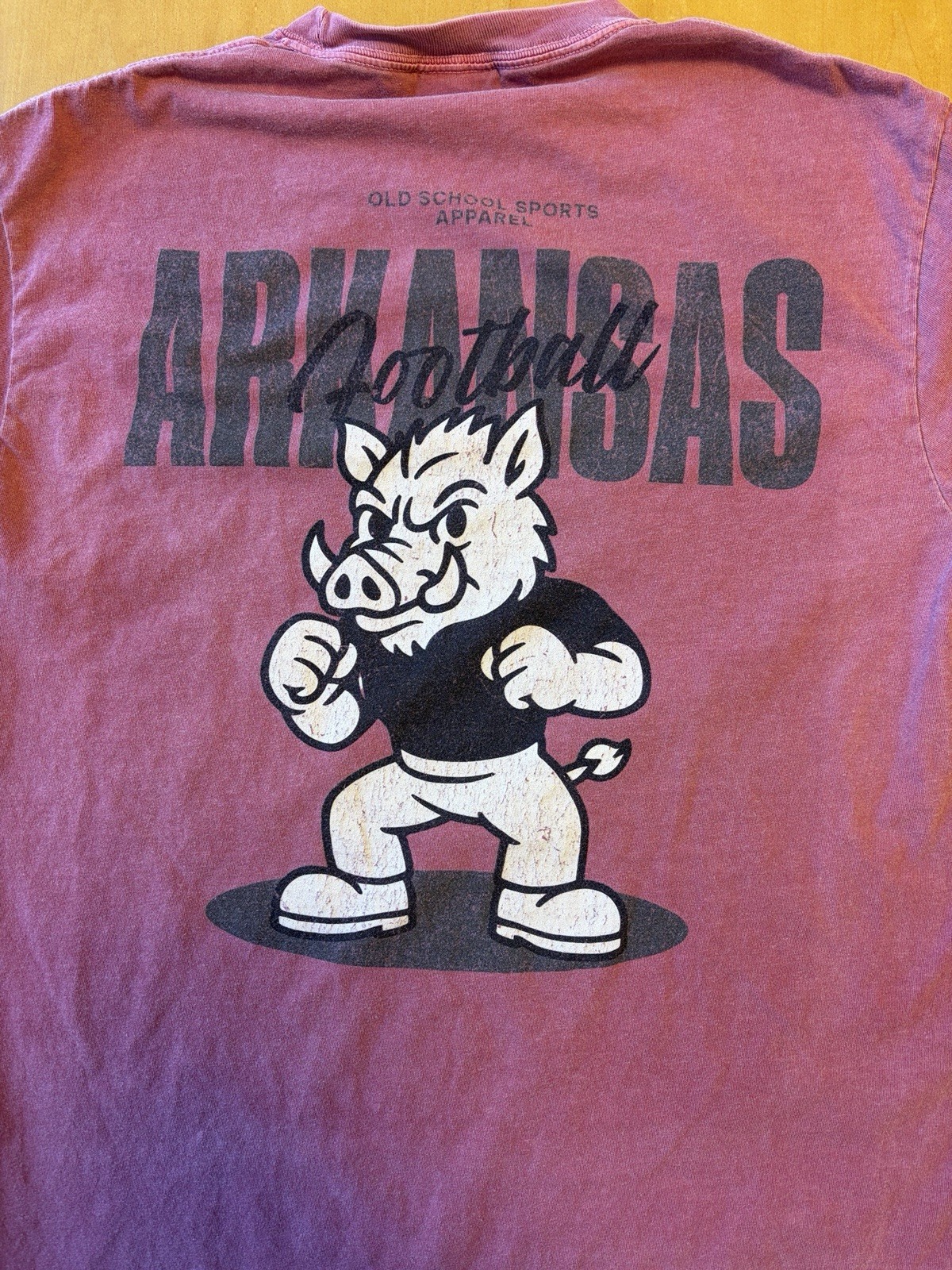 Arkansas Razorbacks Comfort Colors T Shirt Large Red Vintage Style NCAA Hog