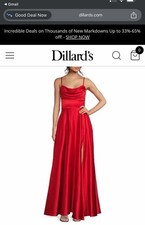 Dear Moon Charmuse Cowl Neck Side Slit Dress Women's Size L