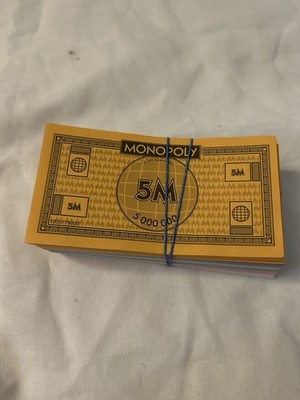 Monopoly City REPLACEMENT Monopoly Money ONLY - $5 Million, 1M, 500K, 100K, etc