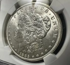 1885 P $1 NGC MS62 United States Morgan Silver One Dollar Nice Example!