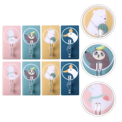 8pcs cartoon Storage Hooks Heavy Duty Wall Hook Home Selbstklebend