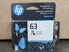 HP 63 Tri-Color Ink Cartridge Genuine New Sealed EXP 04/2023