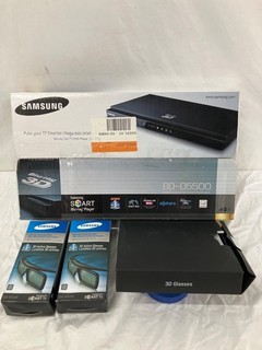 Samsung 3D Blu Ray Disc Player (Model BD D5500) w/ 3D Glasses Open Box