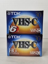TDK 30 HG Ultimate VHS-C Blank Camcorder Video Cassette Tapes Lot Pack of 6 NEW