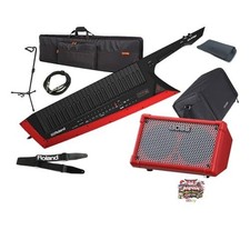 Roland AX-EDGE-B 49-Key Keytar CUBE Street II Red  Accessory Set 