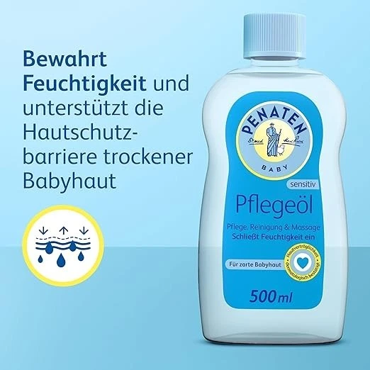 Penaten Pflegeöl Massage Babyöl Körperöl empfindliche Haut Baby 1 x 500ml - Bild 3 von 4