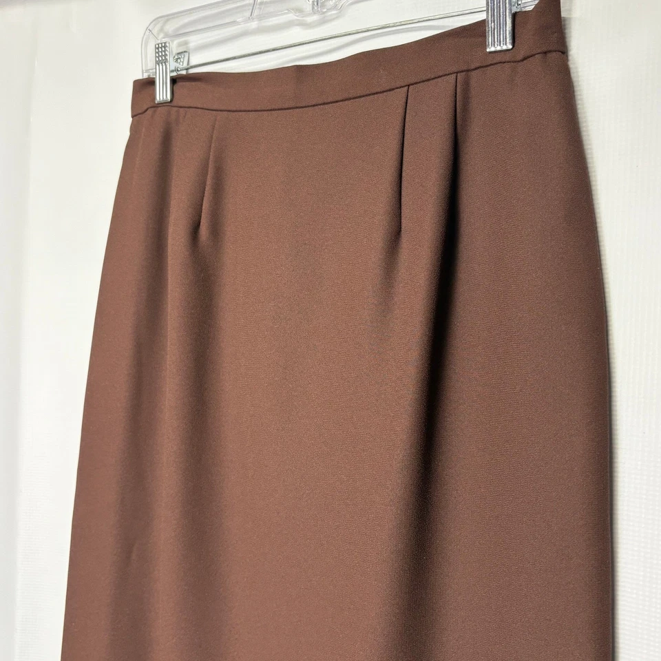 Falda lápiz vintage Kim Rogers para mujer 12 marrón carrera trabajo oficina profesional Foto 2 de 4