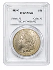 1885 O New Orleans Mint Morgan Dollar PCGS MS64 $1 Old US 90% Silver Coin