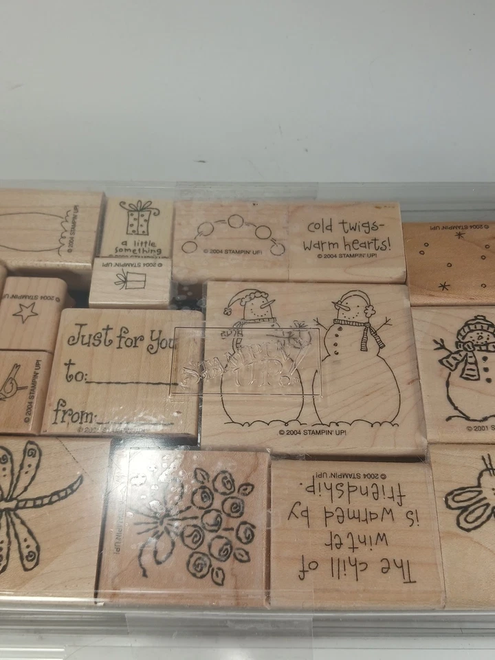 Lote De Colección De 26 Estampillas De Goma Montadas En Madera Estampación Navidad Y Otros Foto 3 de 4