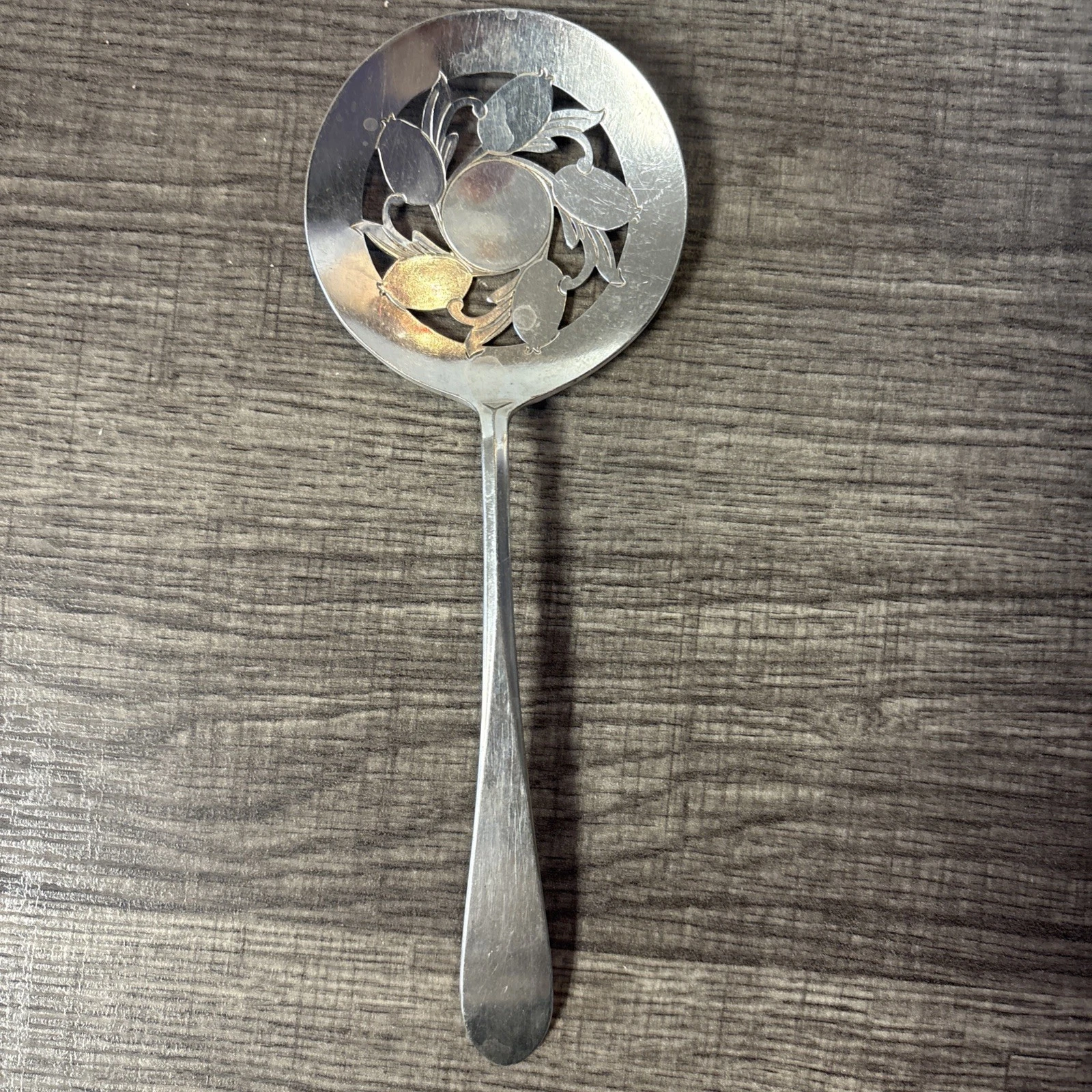 Vintage International Silver Original Rogers Silver Plate Slotted Serving Spoon