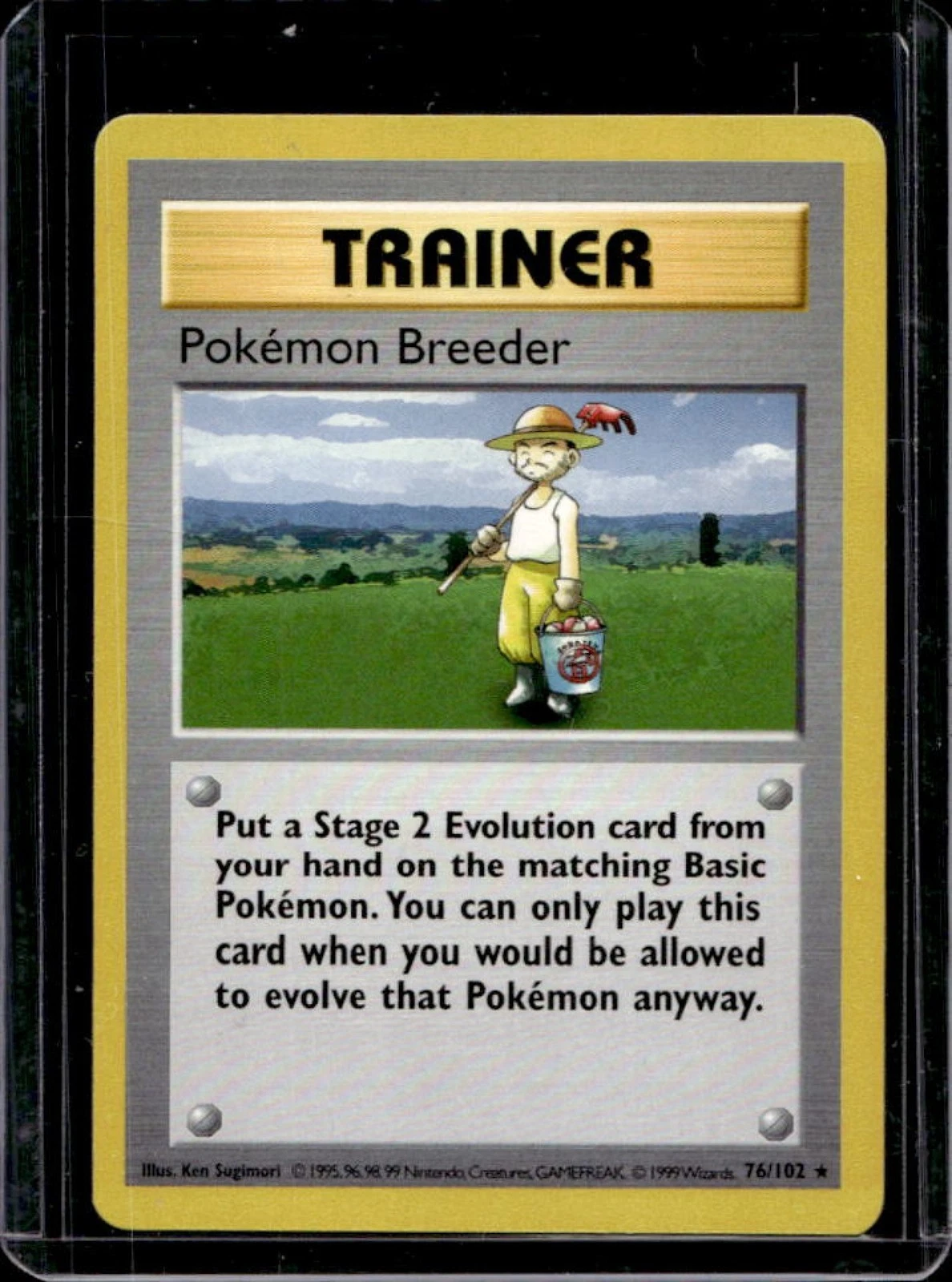 1999 Pokemon Shadowless Pokemon Breeder #76/102