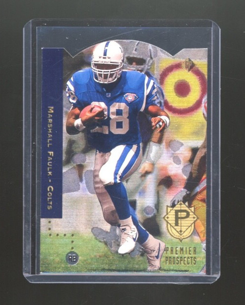 1994 Upper Deck SP Football, Die-Cut Parallel Insert # 3 Marshall Faulk, BB3