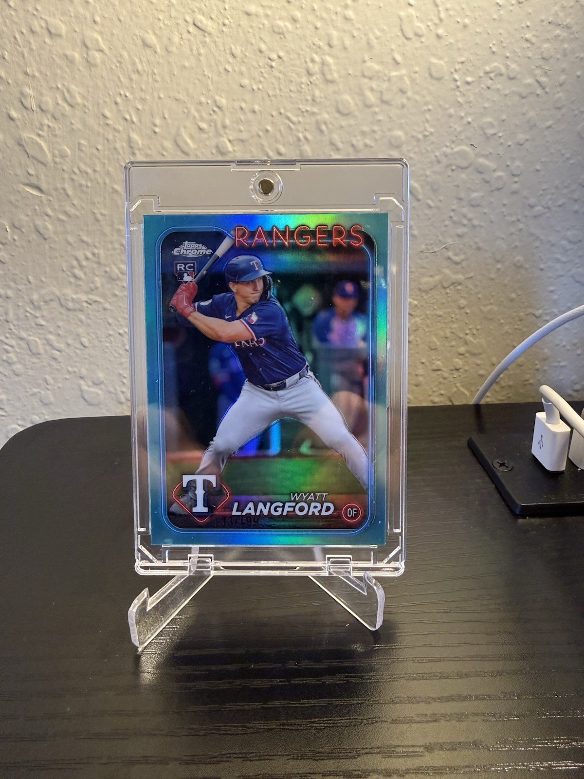 2024 Topps Chrome Update Series - Wyatt Langford #USC35 Aqua Refractor /199 (RC)