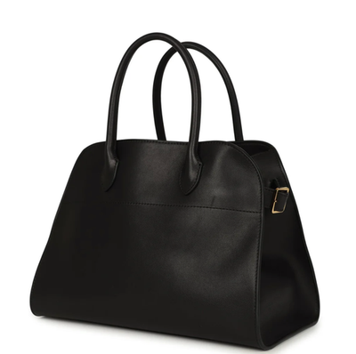 YEP 様　The Row Margaux 12 マルゴー サドルレザー 黒 The Row Soft Margaux 12 Bag Black Saddle Leather Gold Hardware