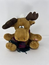 Singing Moose Plush 10" Grandma Got Run Over By A Reindeer Animated Christmas
