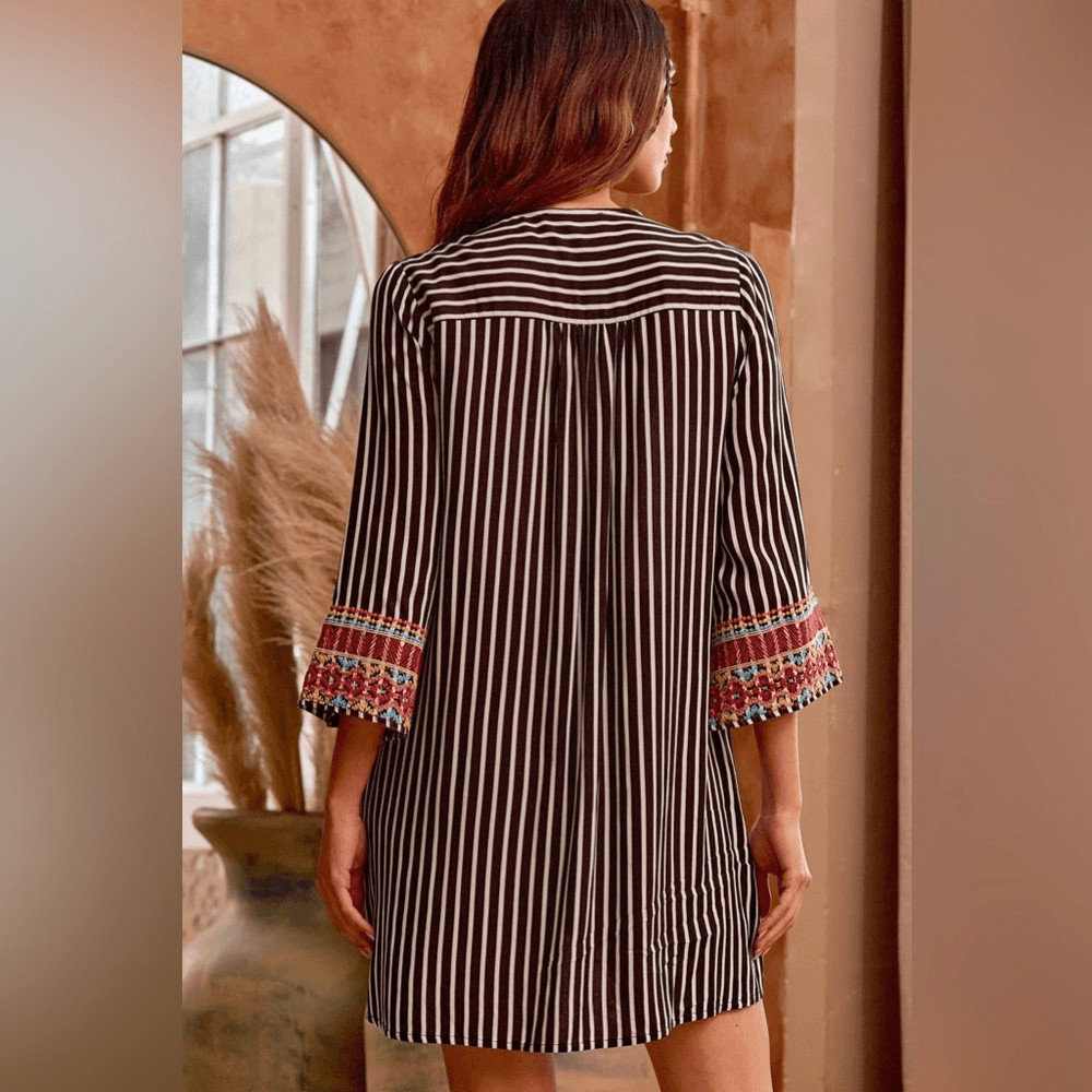 Savannah Jane EMBROIDERED STRIPED CARDIGAN - image 4