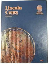 Whitman Lincoln Cents #1 1909-1940 Coin Folder, Penny Album Book #9004