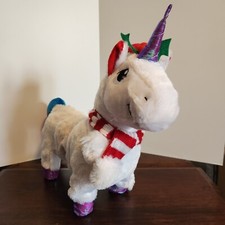 Gemmy Plush Singing Unicorn "Dashing Through Christmas" Tested READ DESCRIPTION