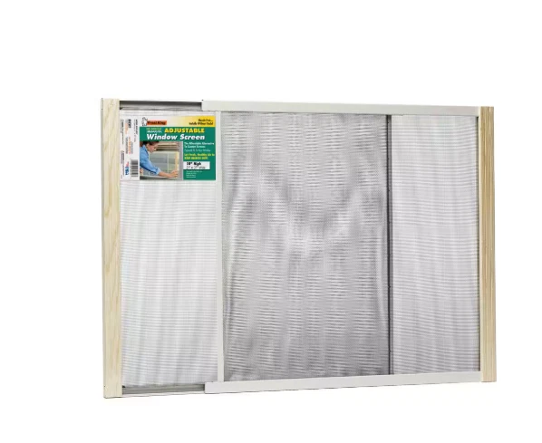 21–37" W x 18" H Adjustable Window Screen – Clear Wood Frame, Easy Fit - Image 4 of 4