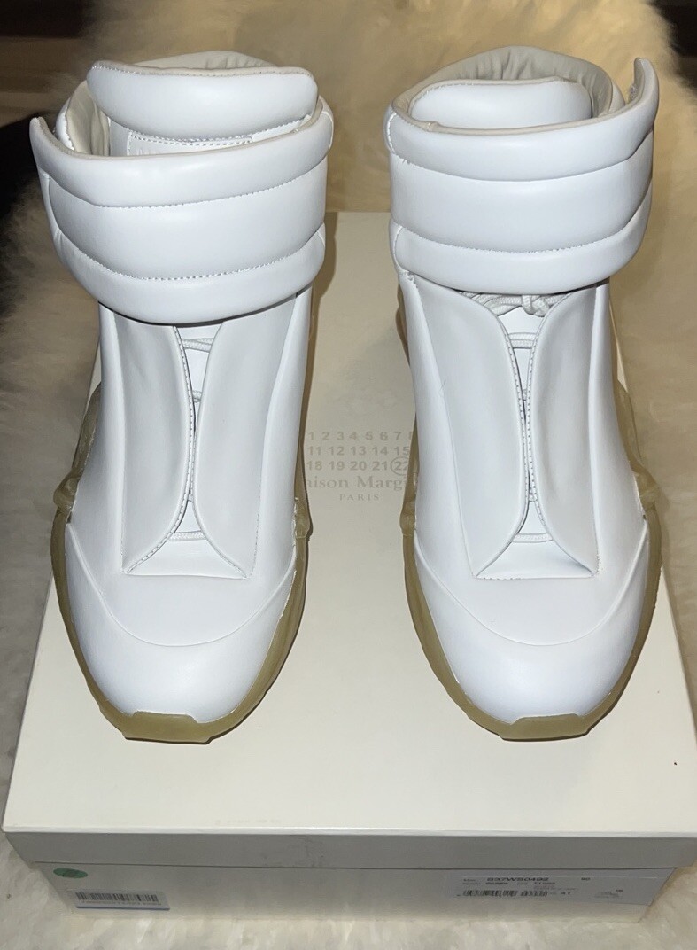 Maison Margiela Future White Men 9 42 Leather High Top Maison Margiela Future White Men 9 42 Leather High Top