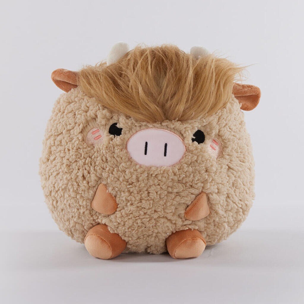 Cracker Barrel Exclusive Highland Cow Rolly Mochi Plush 8