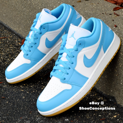 Nike Air Jordan 1 Low Shoes White Dark Powder Blue DC0774-104