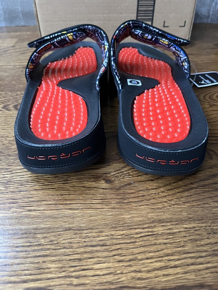 Nike Air Jordan Hydro 8 Retro Slides Bred Mens Size 14 Sandals Black
