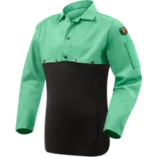 Steiner 1032-L 9 oz Flame Retardant Cotton Cape Sleeves (Without Bib) - Green