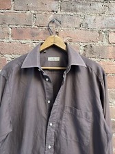 Vintage Ermenegildo Zegna Men  s Shirt, Sz 15.5/38, Russet 100 Cotton Italy