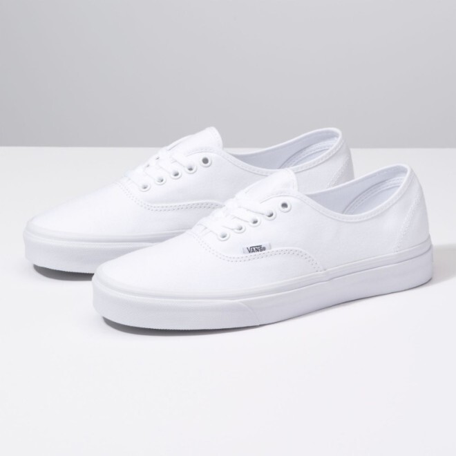 New VANS Classic Authentic Skateboarding Shoes - True White