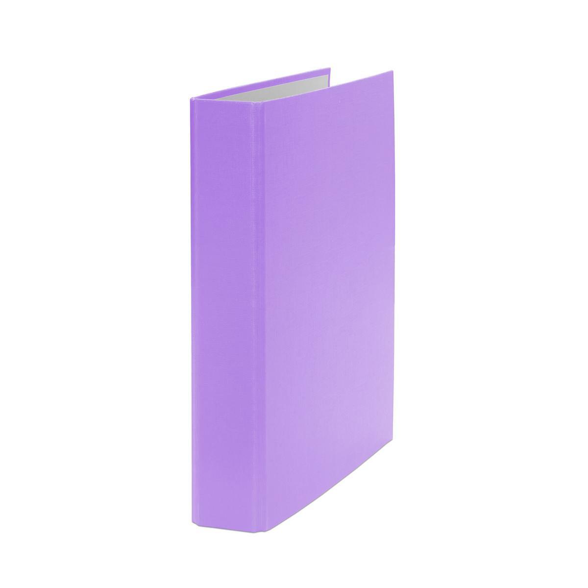3 Ringbücher DIN A5 – 4-Ring-Ordner In Grau, Lila Und Orange – Je 1x, Von Livepac Office