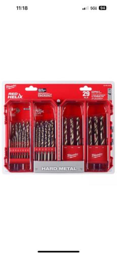 Milwaukee 48-89-2332 29 Piece Cobalt Red Helix Drill Bit Set