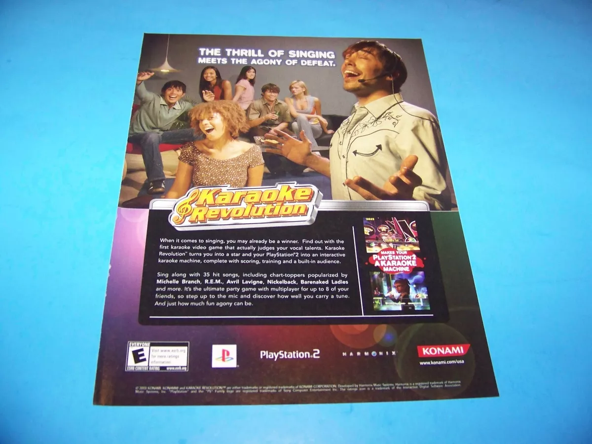 Karaoke Revolution Vintage Video Game Ad From Magazine 2003 (Single Page)