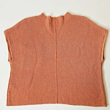Free People Beach Freya Sweater Wms LG Coral Knit Sleeveless Top Ribbed