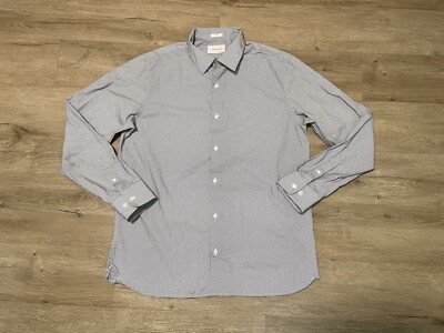 fairline dress shirt Fairline Shirt Mens Medium Cotton Spandex Long Sleeve Slim Fit Button Up