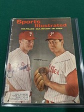 Jim Bunning Signed Sports Illustrated 3/1/65 Baseball Autograph MLB