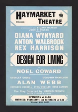 Noel Coward "DESIGN FOR LIVING" Diana Wynyard / Rex Harrison 1939 London Flyer