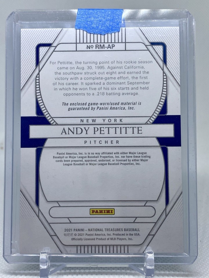 Andy Pettitte 2021 National Treasures Jersey Patch Retro Materials /49 Yankees eBay