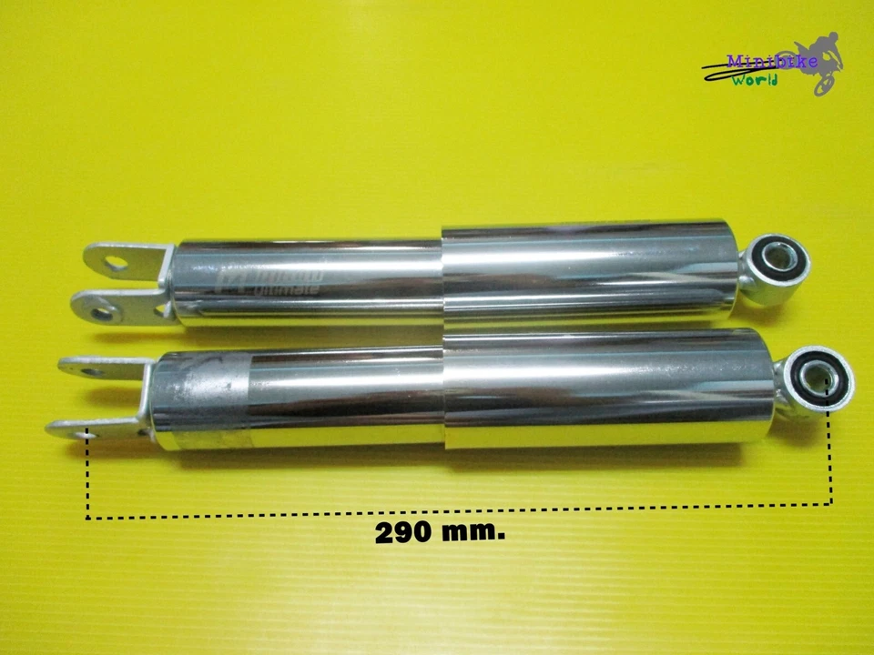 YAMAHA YL2 YL2G YB80 YB90 YB100 REAR SHOCK SET 290 mm."CHROME"  [mi3907] - Image 2 of 4