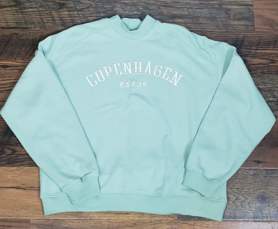 Bershka Copenhagen Embroidered Collegiate Sweatshirt Green Size M | eBay