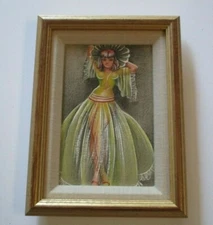 RUTH BELLITTO  PAINTING AMERICAN MID CENTURY PINUP GIRL PRETTY WOMAN MODEL 1950