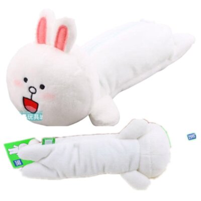 Tomy Line Friends Cony Rabbit Plush Doll Retro Pencil case Cosmetic Bag 280467