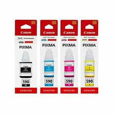 Genuine Canon GI-590 Ink Bottles C/M/Y/K for PIXMA G1510 G3510 G2501 G4511 Lot