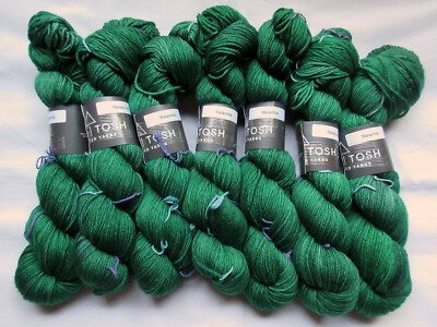 7 Stränge Madelinetosh DK Twist Malachite Grün Wolle Merinowolle Handgefärbt